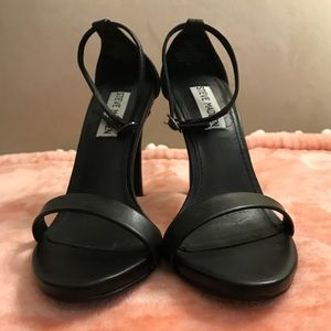 Steve Madden Black Ankle Strap Heels